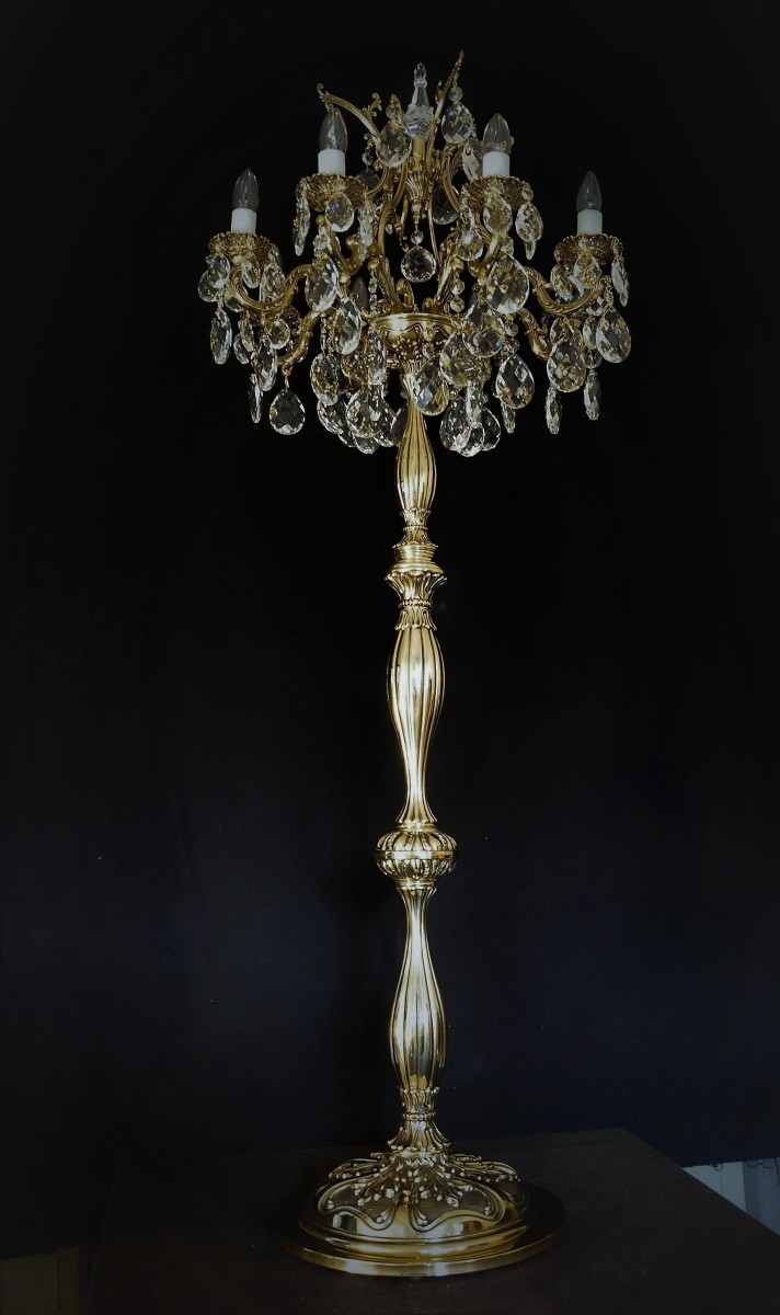 Rosalie 8 Arms Brass Antique Chandelier - Kapoor Lamp Shades