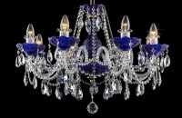 8-Arm Purple Lace Cut Crystal Chandelier with Bohemian lace cut PK500