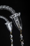 Connection of twisted glass and crystal chain