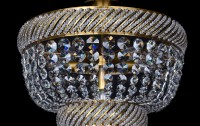 Two spiral decorative bands of strass lamps