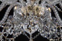 Detail of a quality French pendeloque in the lower part of the chandelier