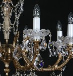 Chandelier light bowl (bobeche) made of hand-blown and cut glass