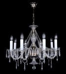 8-arm Chandelier in French style with cut drops