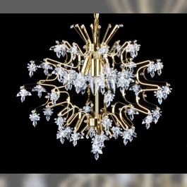 Chandelier in the shape of a crystal flake with 4 bulbs