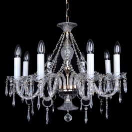 A medium-sized crystal chandelier in the French style