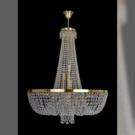 Modern strass chandelier dia 70 x 84 cm in the shape of a tall crystal hat