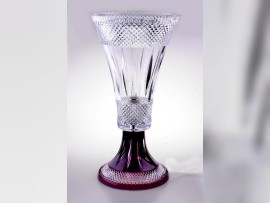 Cut crystal purple crystal table lamp