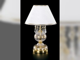 Table lamp - gold metal and gold hand painting Dimensions (W x H): 26 x 37 cm