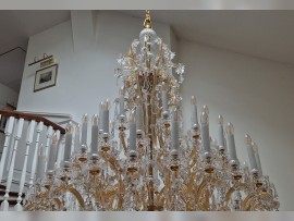 Long glass chandelier candles typical of the Louis XVI period