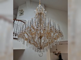 A large Maria Theresa chandelier with long candles