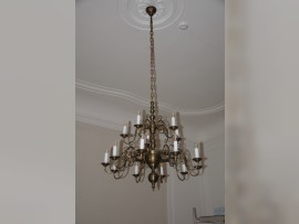 General view of a replica of an antique chandelier