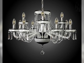 12-arms Black crystal chandelier case