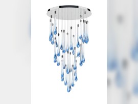 CHANDELIER - AQUA 1 (W x H) 60 x 110 cm / 23.62" x 43.31" Weight: 18 kg Drops: 36 pcs