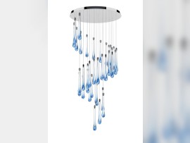 CHANDELIER - AQUA 2 (W x H) 60 x 140 cm / 23.62" x 55.11" Weight: 18 kg Drops: 36 pcs