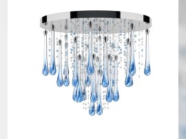 CHANDELIER - AQUA 3 (W x H) 70 x 60 cm / 27.56" x 23.62" Weight: 12 kg Drops: 26 pcs