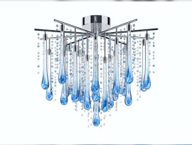 CHANDELIER - AQUA 4 (W x H) 70 x 60 cm / 27.56" x 23.62" Weight: 13 kg Drops: 26 pcs