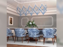 CHANDELIER - AQUA 12     (W x D x H): 215.4 x 83.2 x 83.7 cm/ 84.64" x 32.68" x 33.07"