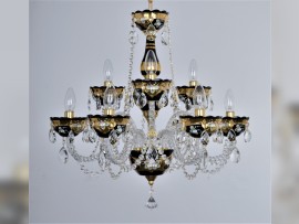 Detail of chandelier with golden decoration