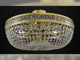 larger Surface mount strass lamp lined with square stones