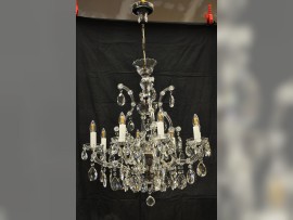 Theresian chandelier with dark stained metal