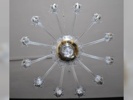 The bottom of the chandelier