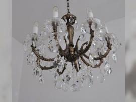 Brown crystal chandelier 8 arms