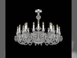 Large Baccarat chandelier with 24 arms with special suspension