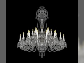 Large 36-arm baccarat chandelier