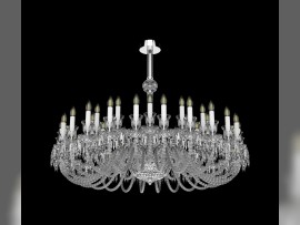 Extra large Baccarat chandelier with 36 arms with special suspension