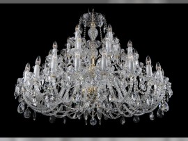 Crystal chandelier with high light output