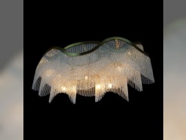 Modern simple chandelier with glass beads