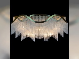 Video - Modern wave chandelier with pearls