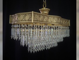 Three-cascading crystal chandelier