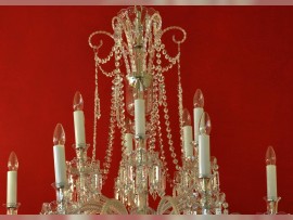 The upper part of the craft crystal chandelier