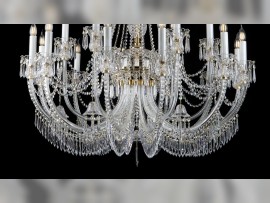 The lower part of the chandelier