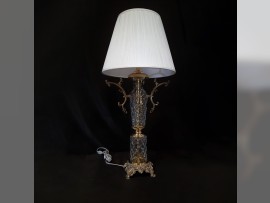 Large table lamp with a large lampshade