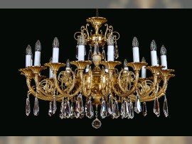 18-arm luxury chandelier made of cast brass