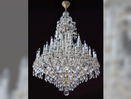 Gold large silver Maria Theresa chandelier