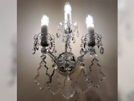 silver Maria Theresa 3-arm wall light