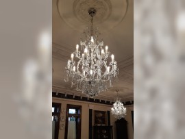 Theresian chandelier in the interior of an Italian villa