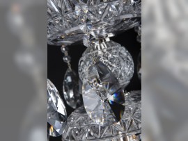 Details of crystal almonds and silver metal