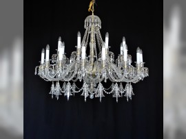 Baccarat Bohemia crystal chandelier with glass bells