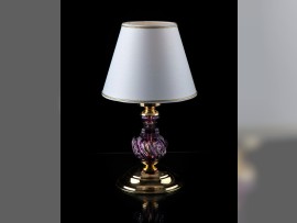 Purple lamp from blue cased crystal