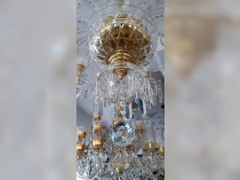 Photo of the lower part of the "Diamond Baccarat" chandelier