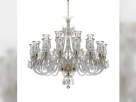 The same chandelier  with vases