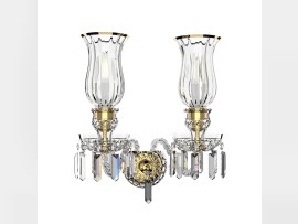 Baccarat wall light N678-2-03-T – gold metal Size (W x H): 35 x 40 cm