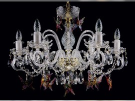 Other colored glass chandeliers (butterflies)