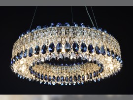 The same chandelier silver metal - lit