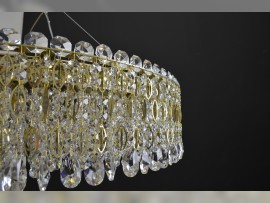 Sample ring chandelier dia 90 x 20 cm/ 12 x G9, antique brass (light patina)