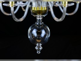 Detail of the chandelier: Hand-blown glass